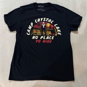 Jason Voorhees Friday the 13th Camp Crystal Lake Graphic T-Shirt size L